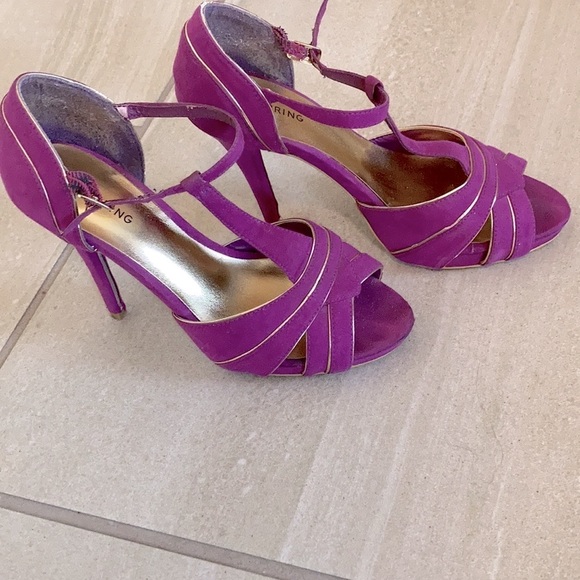 Dancing💃🏽Going Out Shoes 👠 High Heel Sandals 👡💗💜 - 7.5 Good used condition - Picture 6 of 16